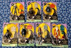 1993 Disney Nightmare Before Christmas / 7 Carded Sealed Figures / Skellington