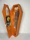 1998 Nightmare Before Christmas Limited Edition Pumpkin King Doll Orange Coffin