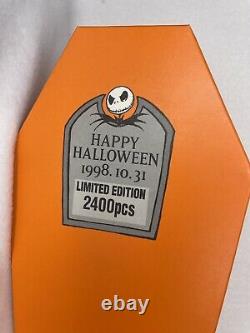 1998 Nightmare before Christmas Limited Edition Pumpkin King Doll Orange Coffin