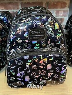 2021 Disney Parks The Nightmare Before Christmas Loungefly Vinyl Mini Backpack