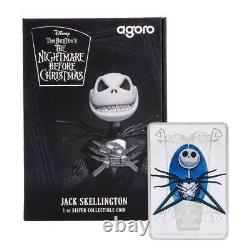 2024 Disney Nightmare Before Christmas Jack Skellington 1 oz Silver Coin By A