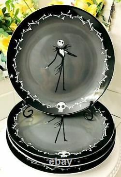 4X Disney Nightmare Before Christmas Jack Skellington Halloween Dinner Plate Set