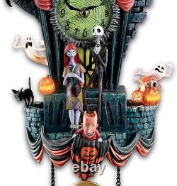 Bradford Exchange Disney Nightmare Before Christmas Cuckoo Wall Clock Jack Sally