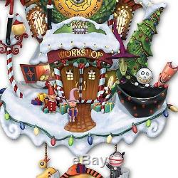 Bradford Exchange Disney The Nightmare Before Christmas Town Cuckoo Wall Clock