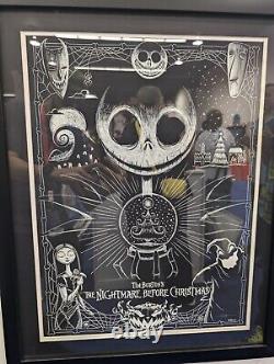 D23 2024 Exclusive! Nightmare Before Christmas Silk Screen Print GITD Disney