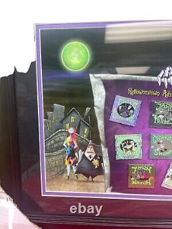 DISNEY NIGHTMARE BEFORE CHRISTMAS FRAMED PIN SET LE 100 Ads and Services RARE