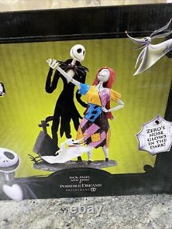 Dept 56 Possible Dreams Nightmare Before Christmas Jack Sally & Zero NEW Glows