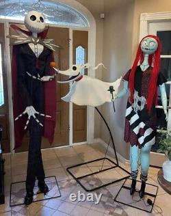 Disney 6' Animated Jack Skellington W Cape Nightmare Before Christmas Prop