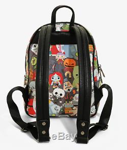 Disney Loungefly Nightmare Before Christmas 25th Faux Leather Mini Bag Backpack