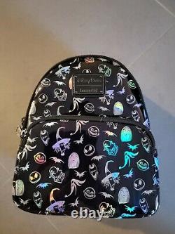 Disney Loungefly Nightmare Before Christmas Holographic Mini Backpack Limited