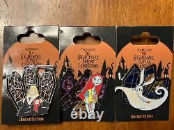Disney Nightmare Before Christmas Halloween 2010 Pin Lot New On Cards Le 2000