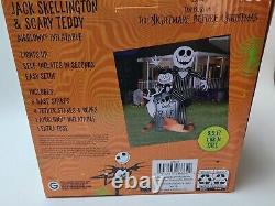 Disney Nightmare Before Christmas Inflatable Jack Skellington & Scary Teddy 5ft