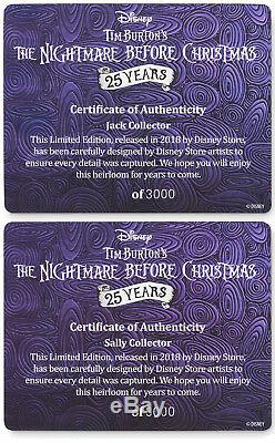 Disney Nightmare Before Christmas Jack Skellington & Sally Limited Edition Dolls