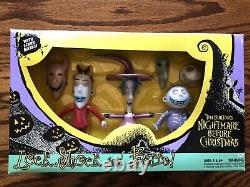 Disney Nightmare Before Christmas LOCK, SHOCK & BARREL Figures 1993 Hasbro withBOX