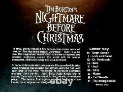Disney Nightmare Before Christmas Letter Plaque Shadowbox Framed Dave Avanzino
