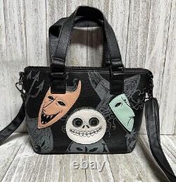 Disney Nightmare Before Christmas Lock Shock Barrel Crossbody Bag Black NWOT