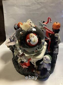 Disney Nightmare Before Christmas Music Box Snow Globe OP TESTED Retired