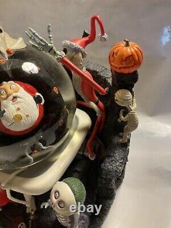 Disney Nightmare Before Christmas Music Box Snow Globe OP TESTED Retired