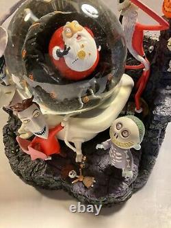 Disney Nightmare Before Christmas Music Box Snow Globe OP TESTED Retired