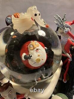 Disney Nightmare Before Christmas Music Box Snow Globe OP TESTED Retired