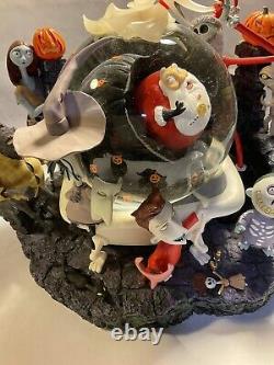 Disney Nightmare Before Christmas Music Box Snow Globe OP TESTED Retired