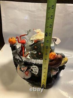 Disney Nightmare Before Christmas Music Box Snow Globe OP TESTED Retired