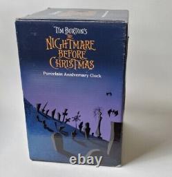 Disney Nightmare Before Christmas Porcelain Anniversary Clock with Box