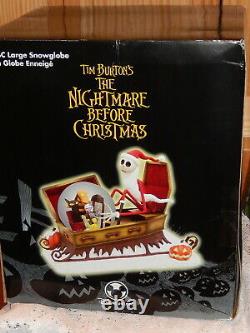 Disney Nightmare Before Christmas SANTA JACK SLEIGH MUSICAL SNOWGLOBE BLOWER NIB