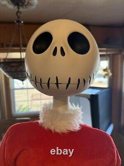 Disney Nightmare Before Christmas Santa Animated Jack Skellington 6.5 ft WORKS