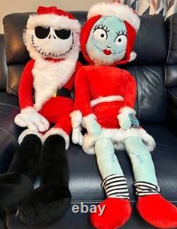 Disney Nightmare Before Christmas Santa Jack Skellington Sally 48 Jumbo Plush