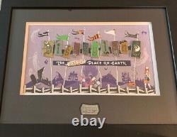 Disney Nightmare Before Christmas Scariest Place Disneyland Sign Framed Pin Set
