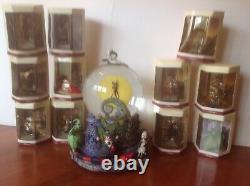 Disney Nightmare Before Christmas Snow globe with 11 additional boxed characters