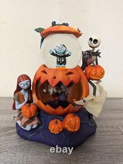 Disney Nightmare Before Christmas Snowglobe Jack Sally Lock Shock Barrel Zero