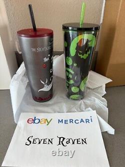 Disney Nightmare Before Christmas Starbucks Tumbler SET OF 2 NEW SHIPS ASAP