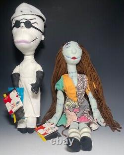 Disney Nightmare Before christmas 2000 Evil Scientist & Sally Plush New withTags