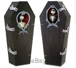 Disney Nightmare before Christmas Jack sally coffin Limited edition Doll set