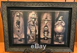 Disney Parks Haunted Mansion Nightmare Before Christmas Framed Art Print New