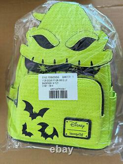 Disney Parks Loungefly NBC Oogie Boogie Mini Backpack Green Glow In The Dark NEW