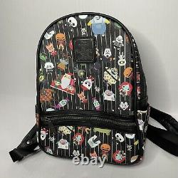Disney Parks Loungefly Nightmare Before Christmas Chibi Mini Backpack Striped