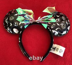 Disney Parks Nightmare Before Christmas Holographic Loungefly Backpack Ears & ID