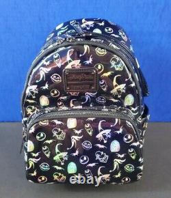 Disney Parks Nightmare Before Christmas Holographic Loungefly Mini Backpack