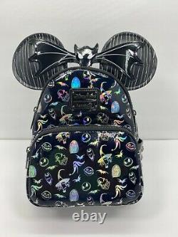 Disney Parks Nightmare Before Christmas Holographic Loungefly Mini Backpack Ears