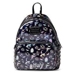 Disney Parks Nightmare Before Christmas Holographic Loungefly Mini Backpack READ