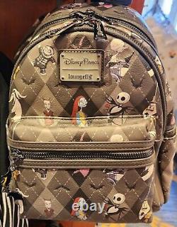 Disney Parks Nightmare Before Christmas Loungefly Backpack Jack Sally NEW 2024