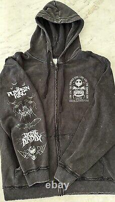 Disney Parks THE NIGHTMARE BEFORE CHRISTMAS Graphic Zip Hoodie L