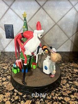 Disney Santa Jack Skellington Nightmare Before Christmas Figurine Lights Up Read