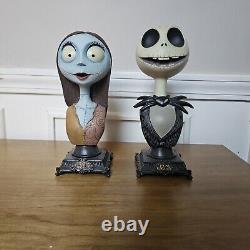 Disney Store Nightmare Before Christmas Jack And Sally Busts VERY RARE