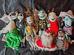 Disney Store Nightmare Before Christmas Mini Bean Bag Plush Toys Lot of 9