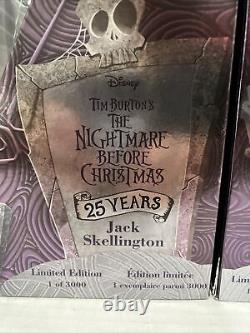 Disney The Nightmare Before Christmas 25 Years LE Jack Skellington & Sally /3000