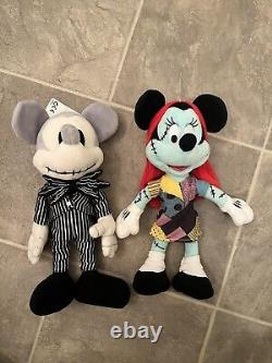 Disney The Nightmare Before Christmas Mickey & Minnie Mouse as Jack & Sally Set